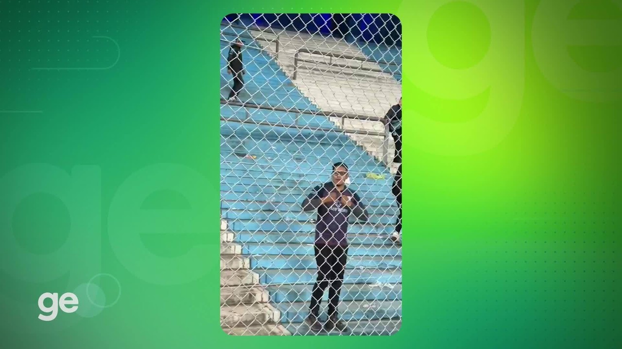 Torcedor do Racing provoca tumulto ao fazer gesto racista durante partida contra o Flamengo