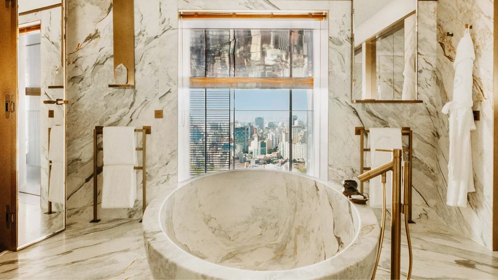 Suíte mais luxuosa do hotel Rosewood São Paulo — Foto: Divulgação