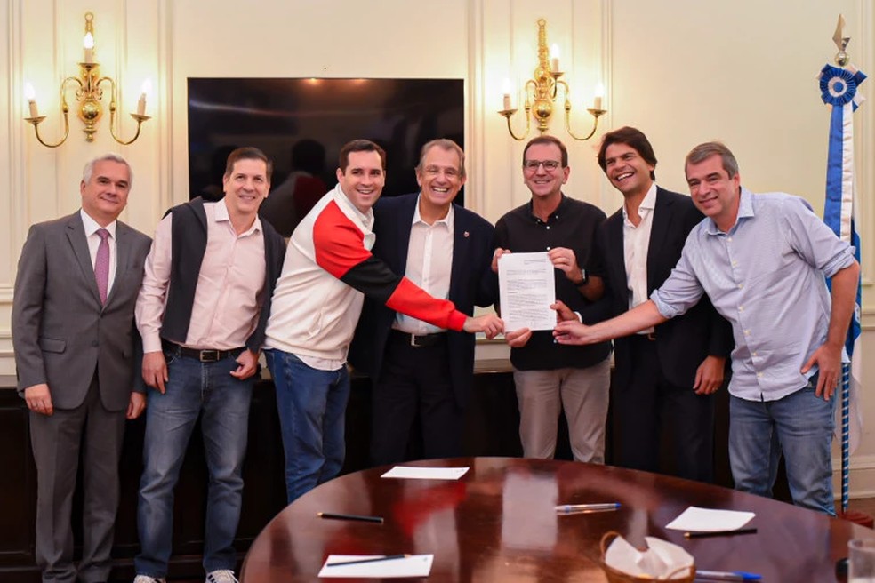 Presidente do Flamengo, Bap se reuniu com prefeito Eduardo Paes — Foto: Divulgação / Flamengo