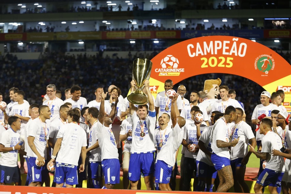 Avaí é campeão do Catarinense 2025 — Foto: Patrick Rodrigues/NSC