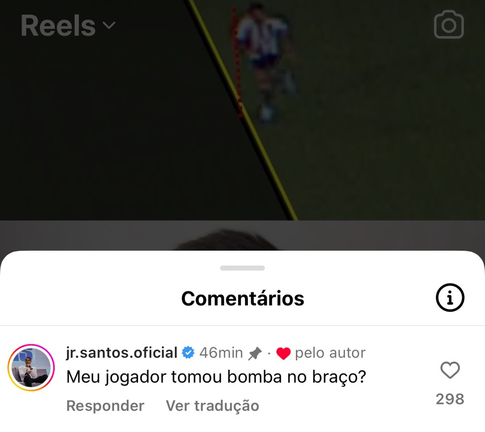 Júnior Santos ironiza arbitragem após gol anulado em Botafogo x Bahia — Foto: Reprodução