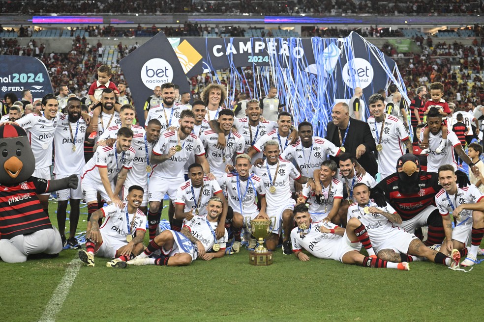Flamengo campe�o carioca de 2024 � Foto: Andr� Dur�o