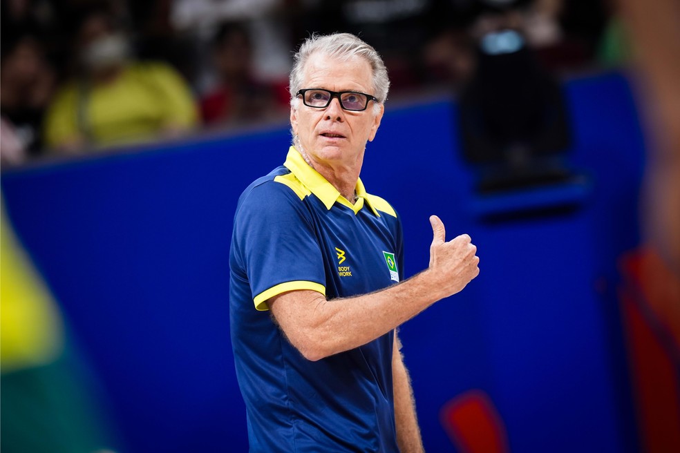 Bernardinho Brasil x Holanda &mdash; Foto: Divulga&ccedil;&atilde;o/FIVB