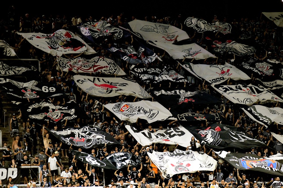 Torcida do Corinthians em jogo contra o Atlético-MG — Foto: Marcos Ribolli
