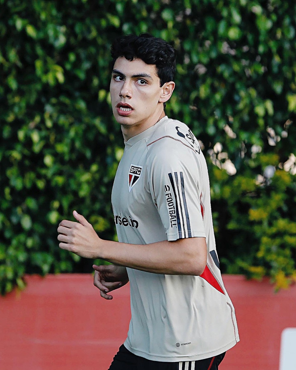 Moreira em treino do São Paulo — Foto: Divulgação
