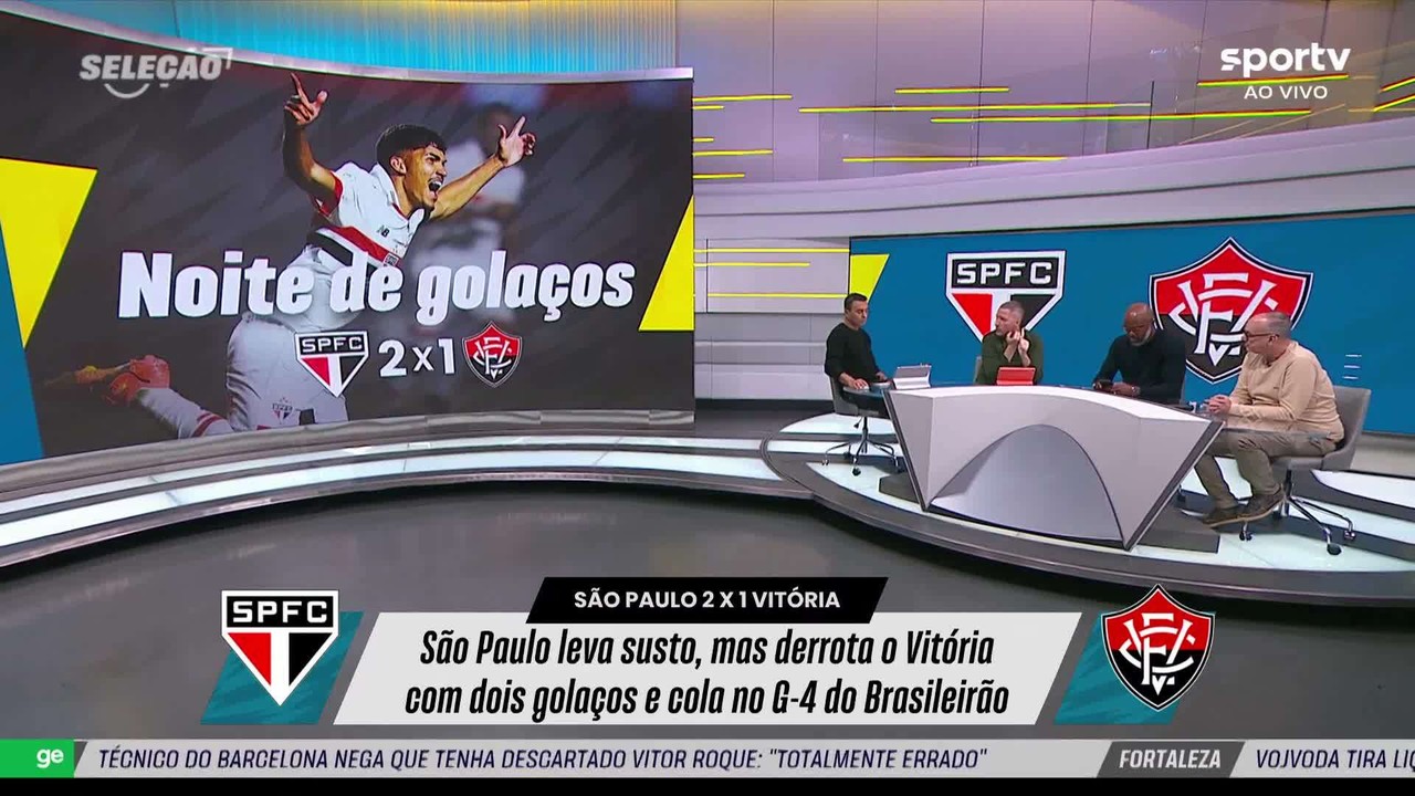 São Paulo vence Vitória com golaços: “Impressionado com o trabalho do Zubeldía' diz Rizek