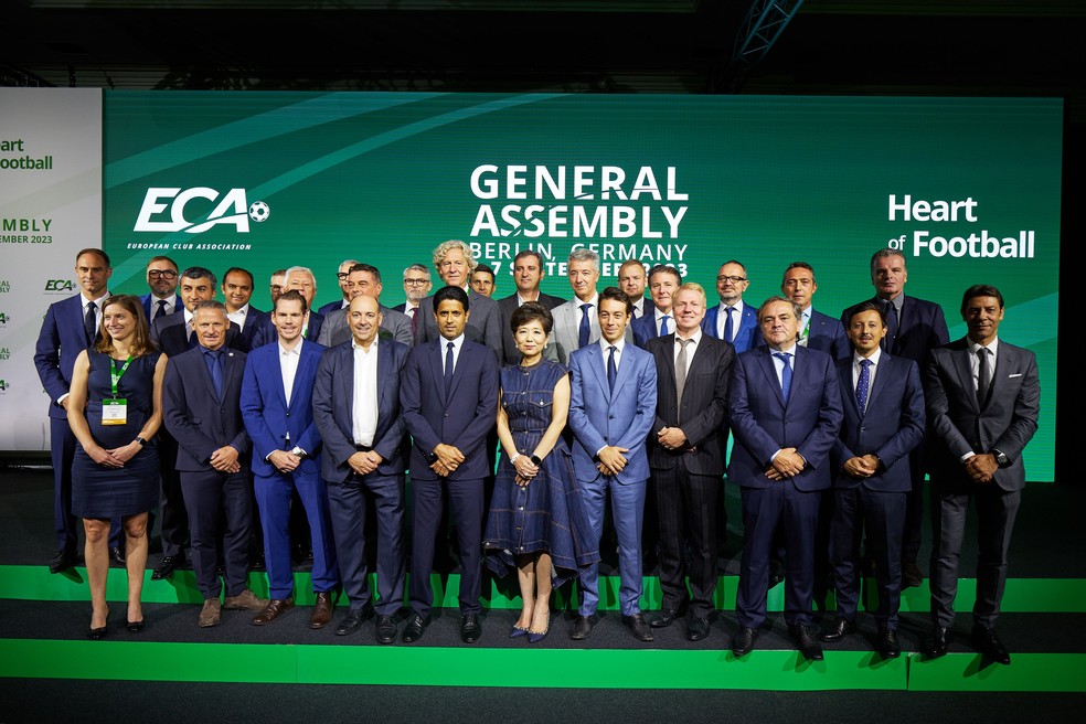 Nova direção da Associação de Clubes da Europa foi definida nesta quinta-feira — Foto: Divulgação / ECA
