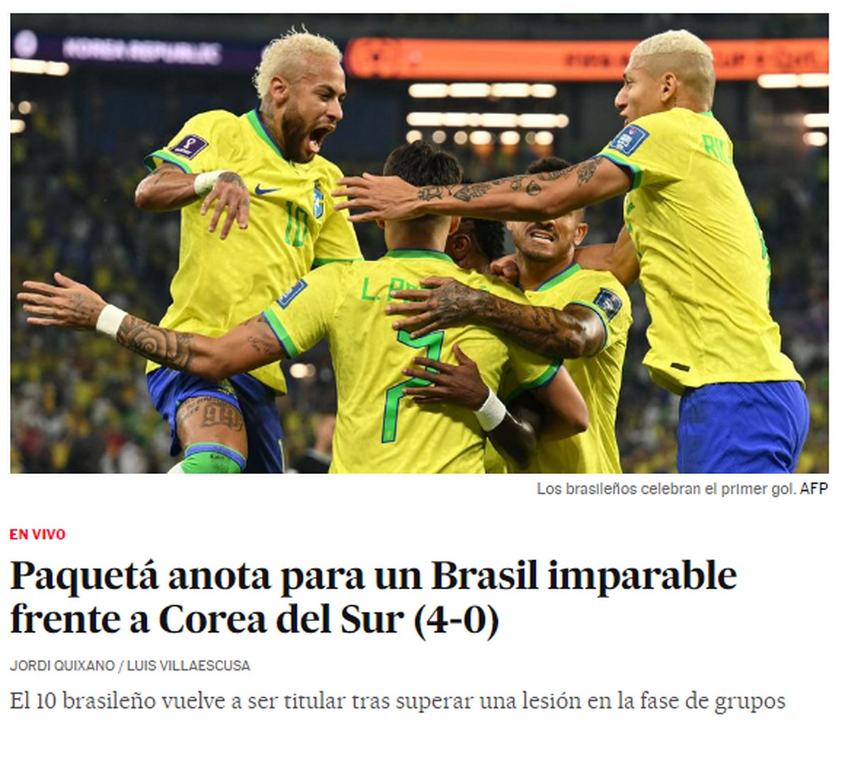 Passeio público: Brasil goleia Coreia do Sul e vai às quartas de final da  Copa, Alan Neto