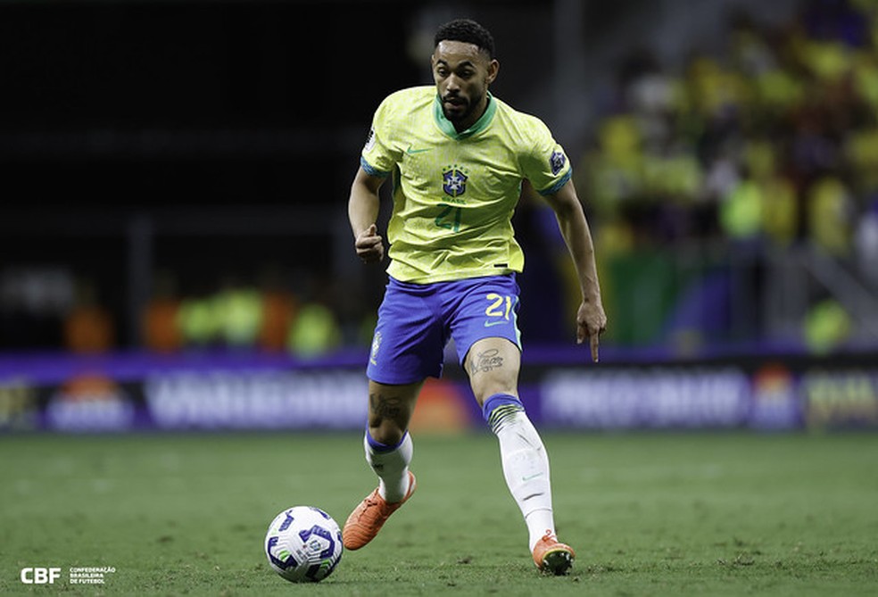 Matheus Cunha, atacante da Seleção Brasileira — Foto: Rafael Ribeiro / CBF