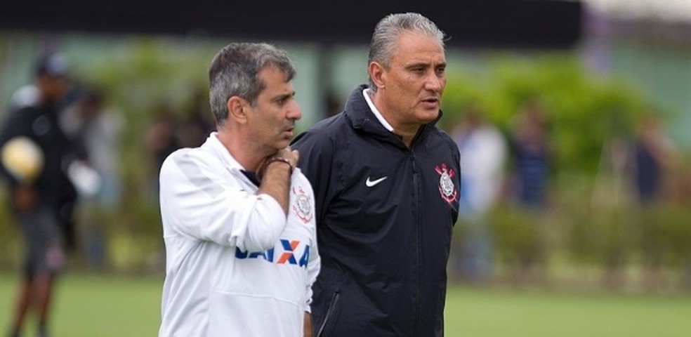 Fabio Mahseradjian e Tite na época de Corinthians — Foto: Daniel Augusto Jr./Ag. Corinthians