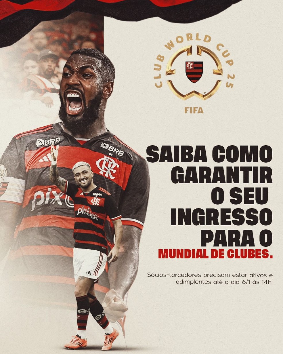 Flamengo: venda de ingresso do Mundial de Clubes — Foto: Reprodução