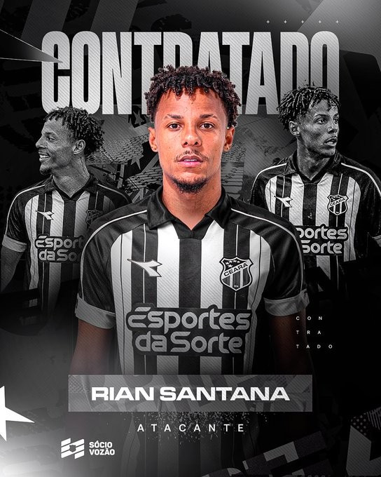 Artilheiro do CSA na temporada, Rian Santana é anunciado pelo Ceará