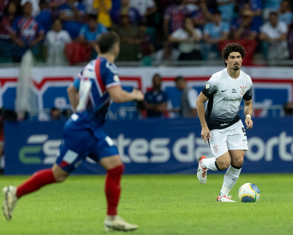 André Ramalho em ação pelo Corinthians contra o Bahia — Foto: Rodrigo Coca/Agência Corinthians