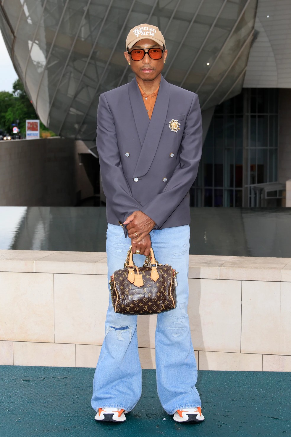 Pharrel Williams no Prel&uacute;dio dos Jogos Ol&iacute;mpicos de Paris&nbsp;2024 &mdash; Foto: Julien M. Hekimian/Getty Images