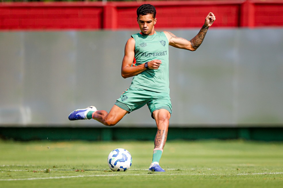 Riquelme em treino do Fluminense — Foto: Marina garcia// Fluminense fc