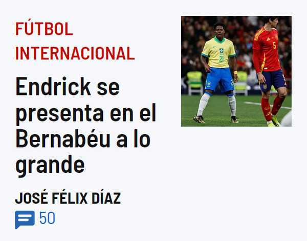 “Endrick se presenta en el Bernabéu”, subraya la prensa española |  futbol internacional