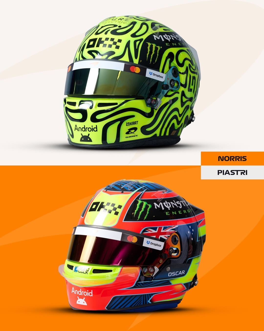 F1: Capacete dos pilotos para 2026 revelado, incluindo Gabriel Bortoleto