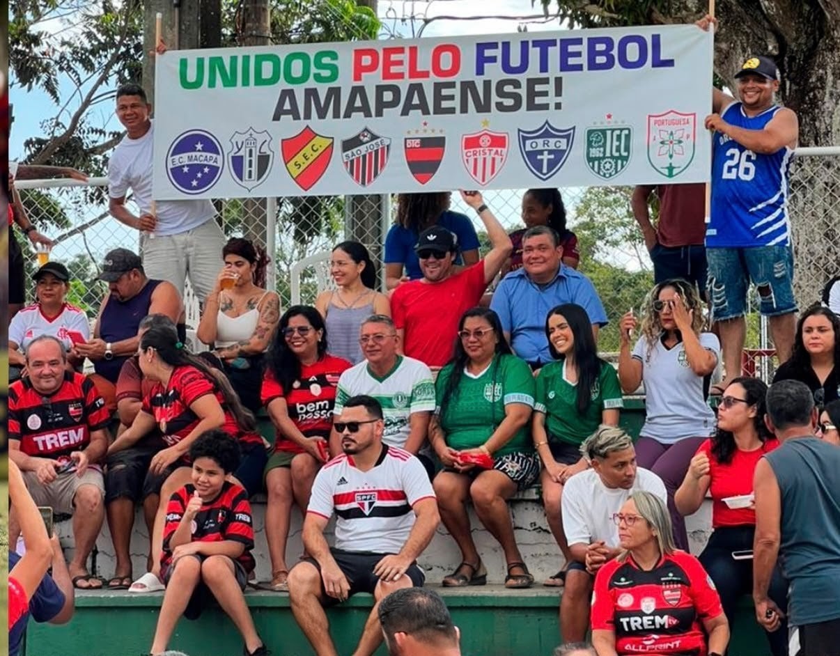 Torcedores de outros clubes do Amapá apoiam Trem durante partida contra América-RN