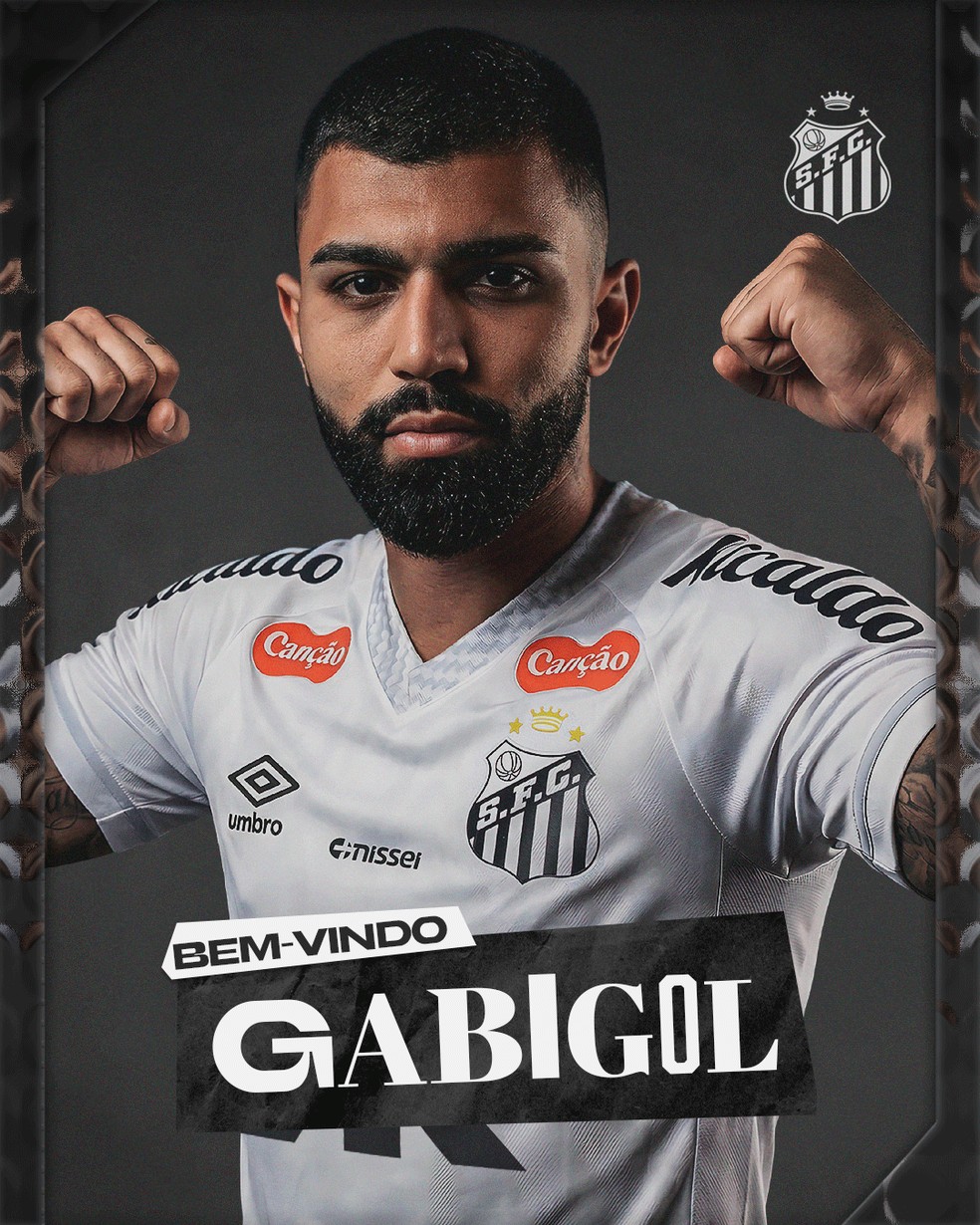 Gabigol é anunciado pelo Santos — Foto: Divulgação