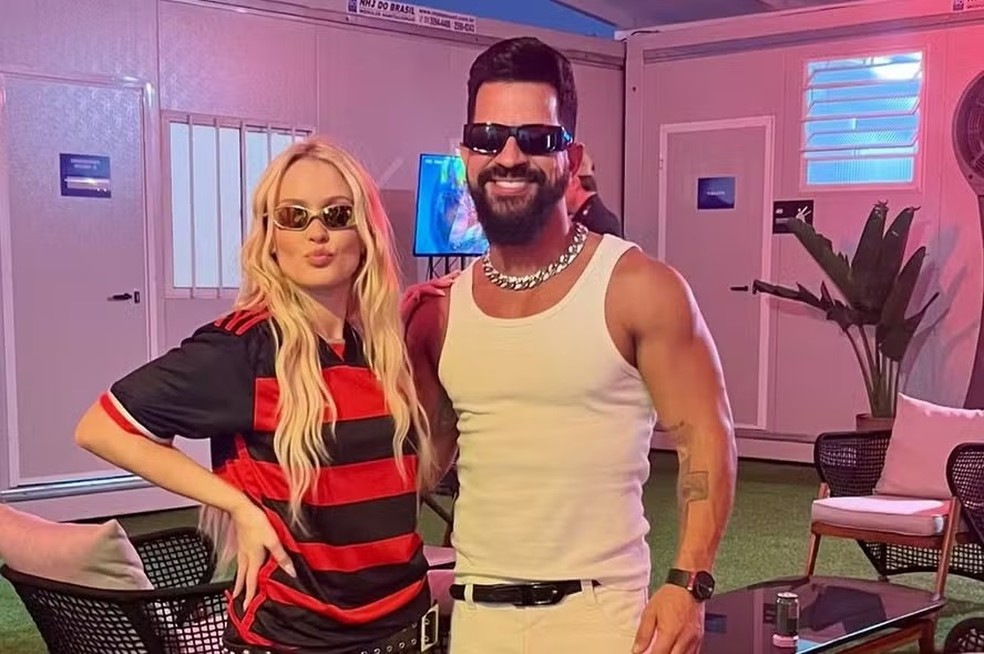 Zara Larsson com camisa do Flamengo no Rock in Rio em 2024 — Foto: Divulgação