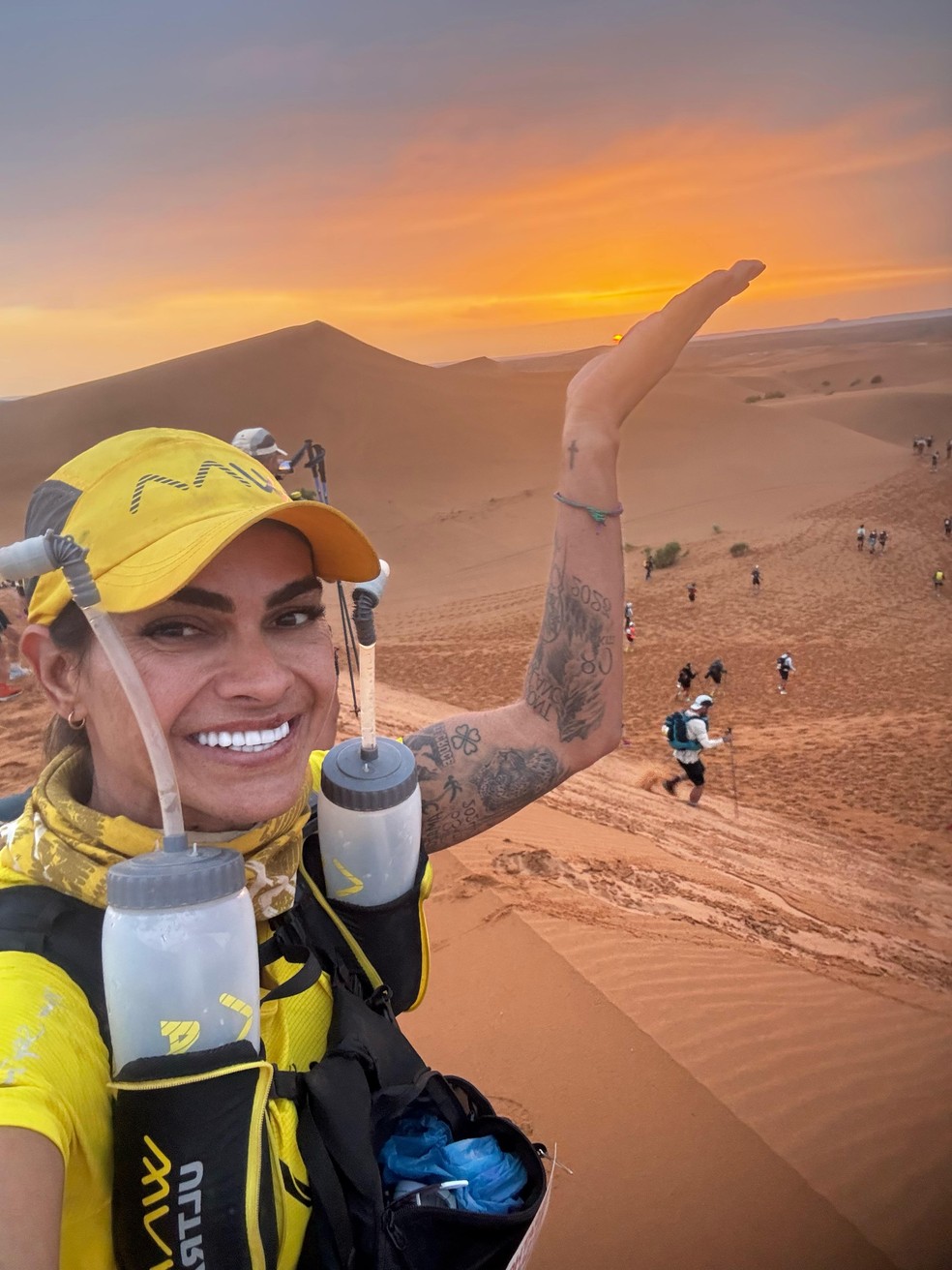 Ultramaratonista superou todos seus limites e completou prova no Deserto do Saara. — Foto: Arquivo pessoal
