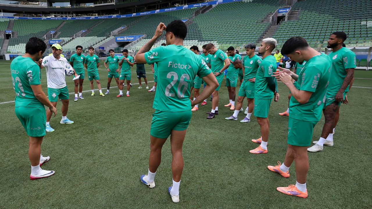 Escalação do Palmeiras: Abel faz treino no Allianz Parque e prepara novidades contra Bragantino