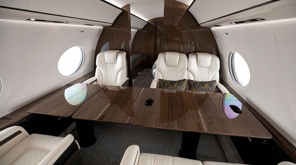 Gulfstream G700, avião que trouxe Neymar ao Brasil — Foto: Divulgação