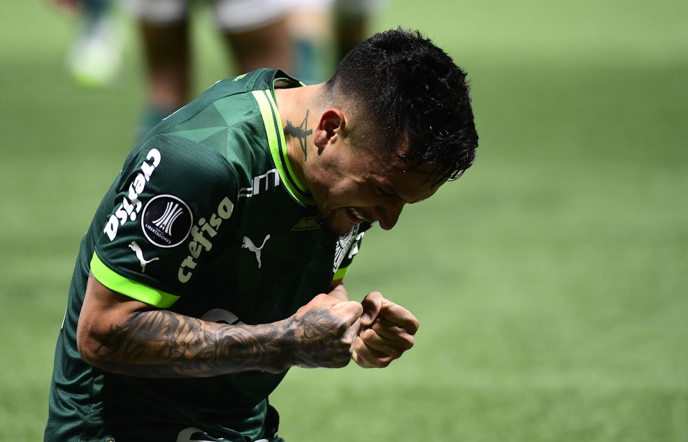 Palmeiras x Bolívar, comemoração do gol de Artur — Foto: Marcos Ribolli