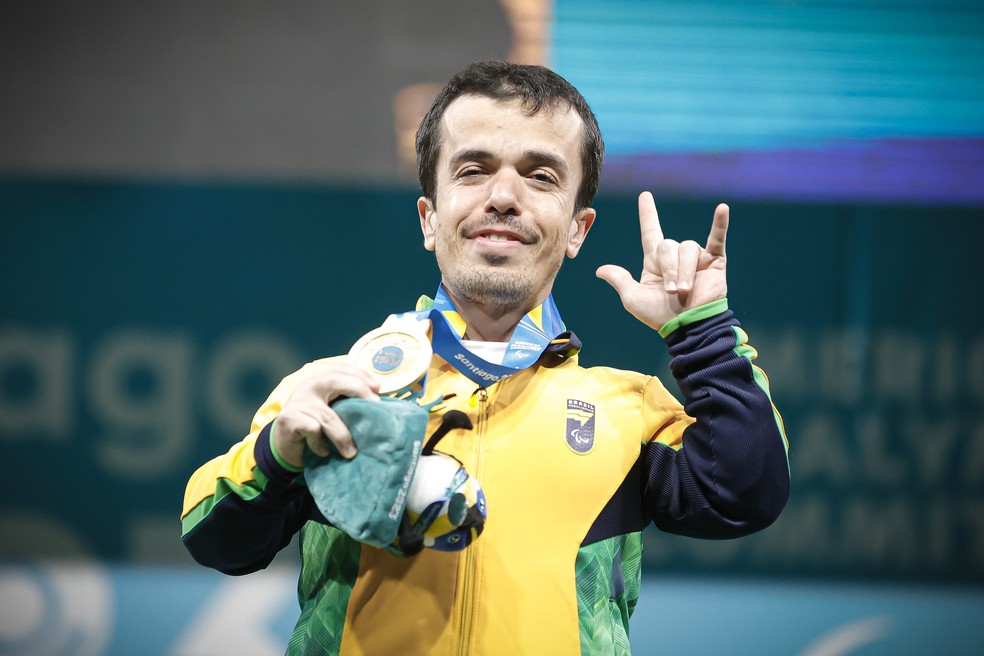 Bruno Carra, campeão parapan-americano no halterofilismo — Foto: Cris Mattos/CPB