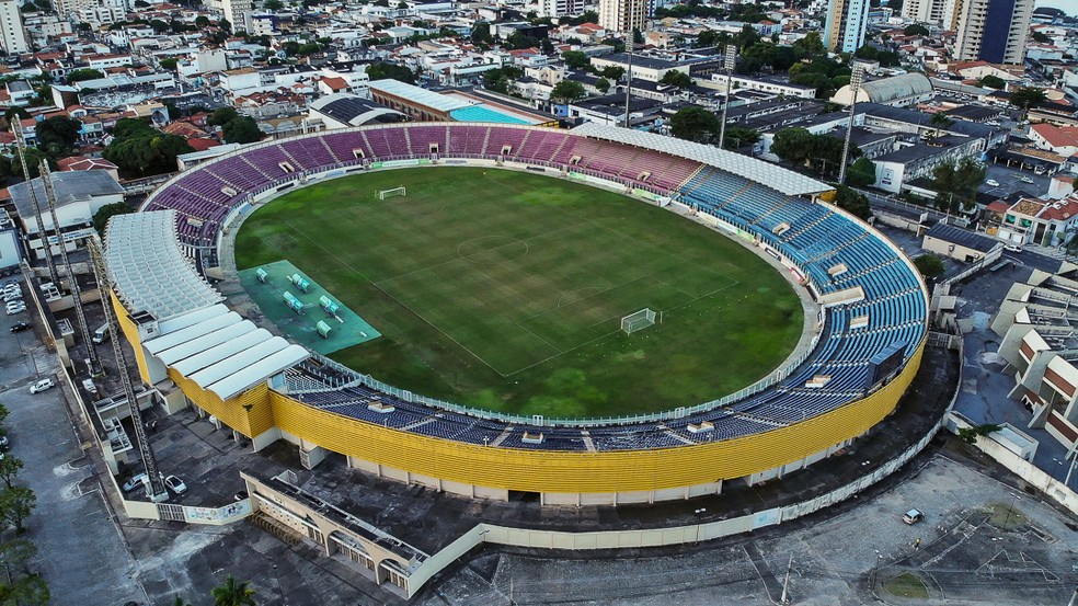 Vista aérea da Arena Batistão, em Aracaju — Foto: Divulgação/Sedurbi