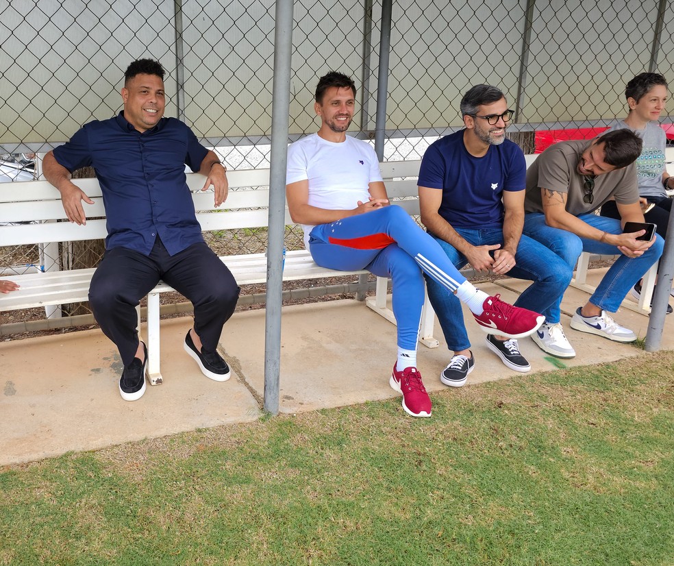 Lucas Romero, Ronaldo, Paulo André e Gabriel Lima; Cruzeiro — Foto: Gustavo Aleixo/Cruzeiro