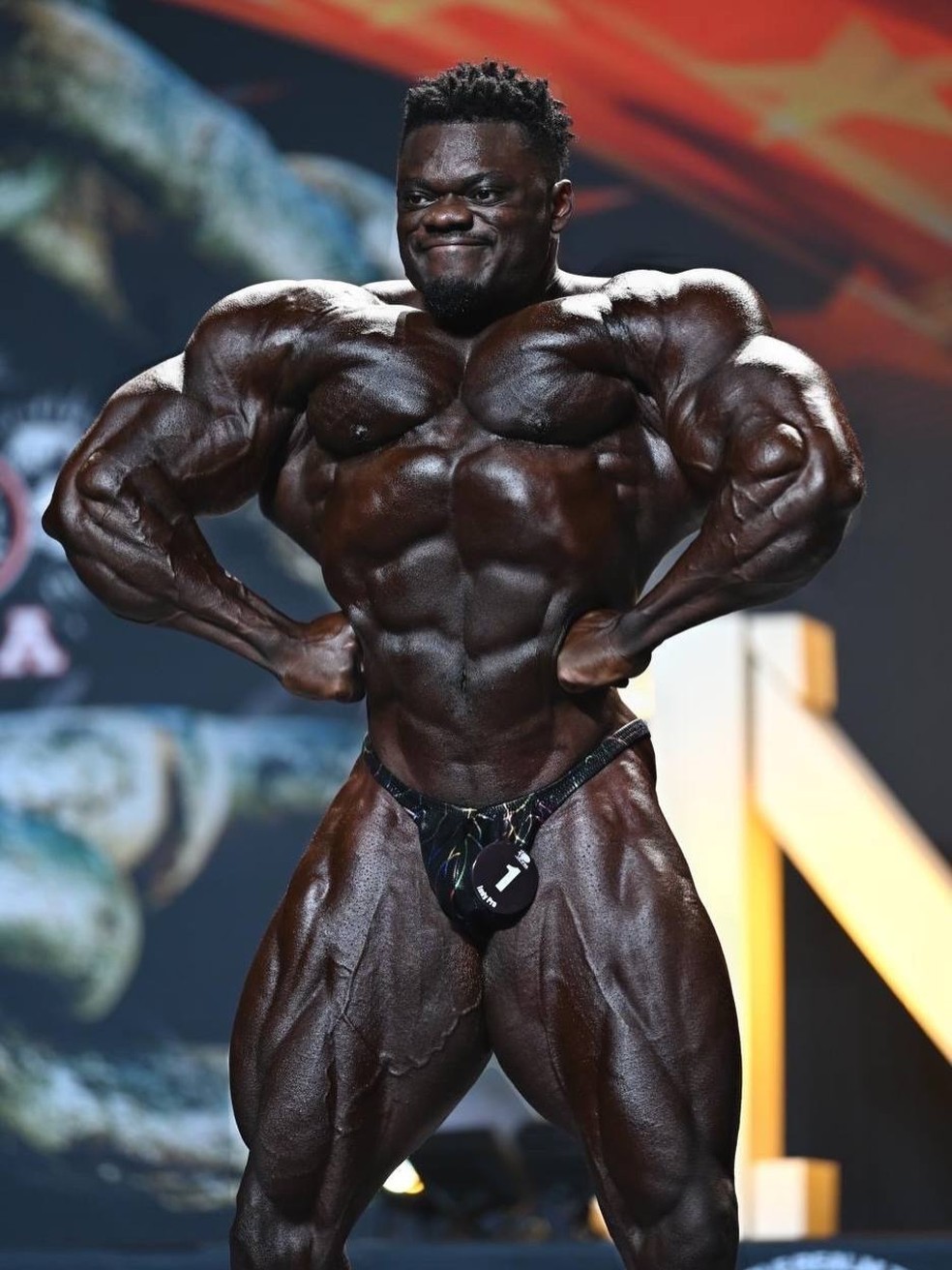 Blessing Awodibu, fisiculturista nigeriano que vai competir na categoria Open do Arnold Brasil 2026 — Foto: Reprodução/Redes sociais/@blessing-awodibu