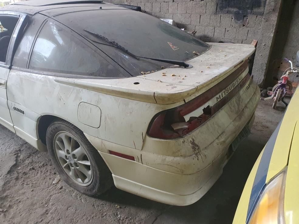 Carro de Dener no acidente que matou ex-jogador em 1994 — Foto: Raphael Zarko