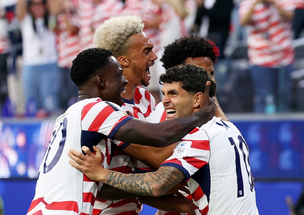 Estados Unidos golearam o Paraguai nesta sexta-feira — Foto: Reuters/Kiyoshi Mio TPX IMAGES OF THE DAY