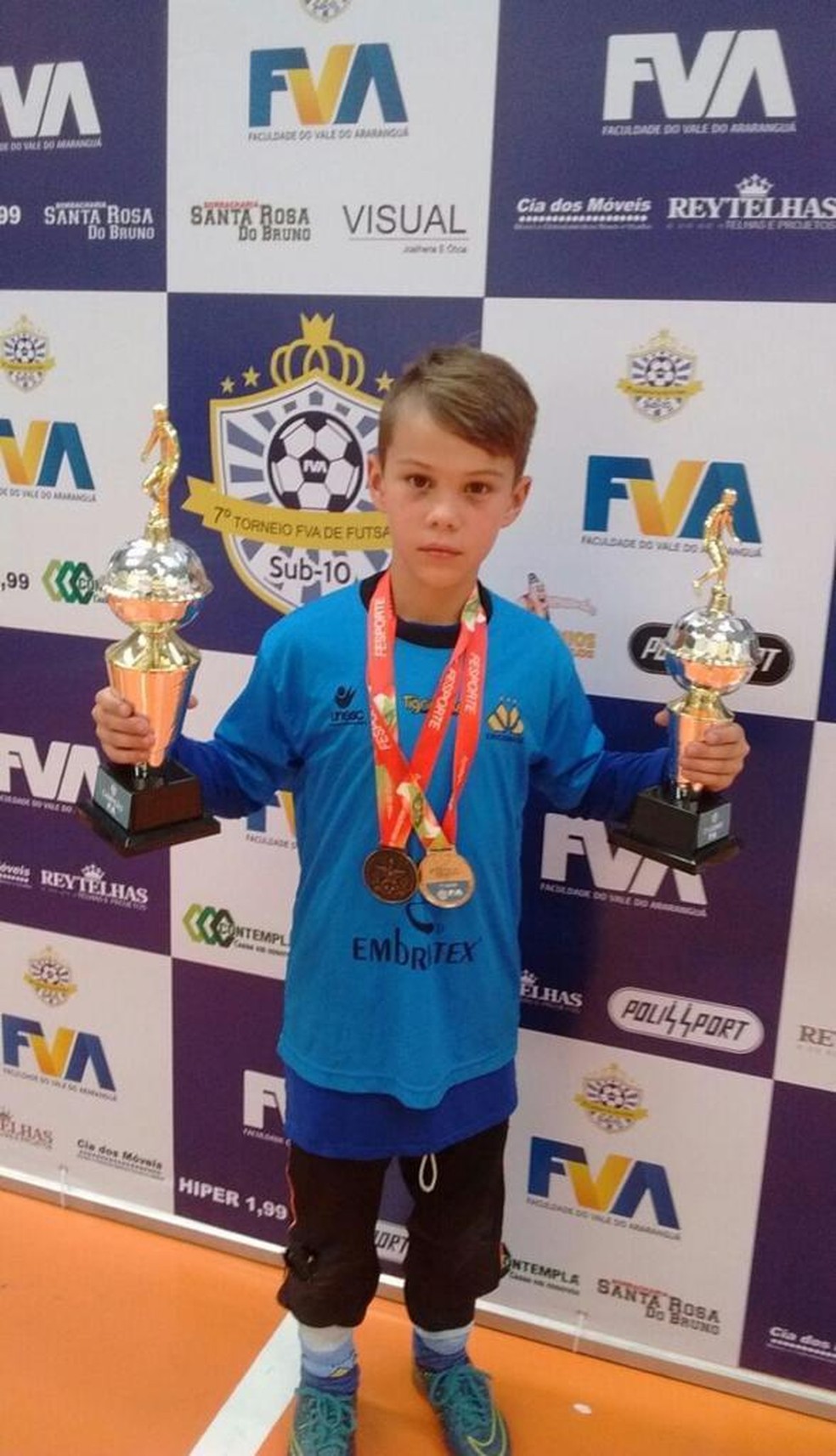 Igor Felisberto, do São Paulo, nos tempos de goleiro de futsal — Foto: Arquivo Pessoal