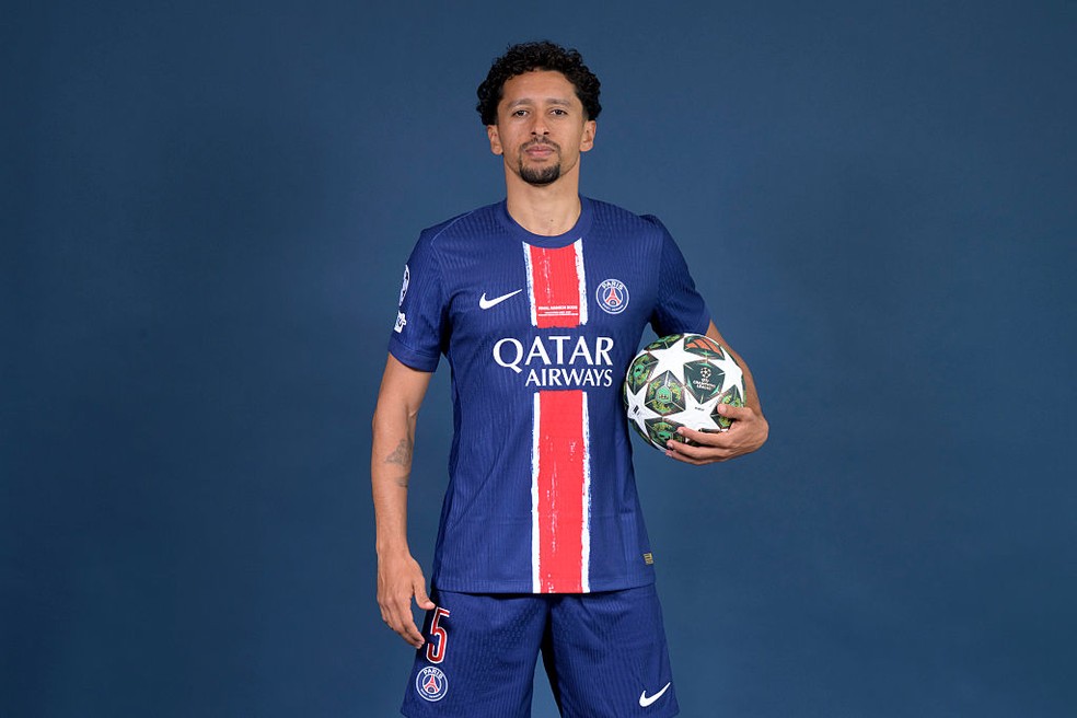 Marquinhos é um dos pilares do Paris Saint-Germain, finalista da Champions League — Foto: Getty Images
