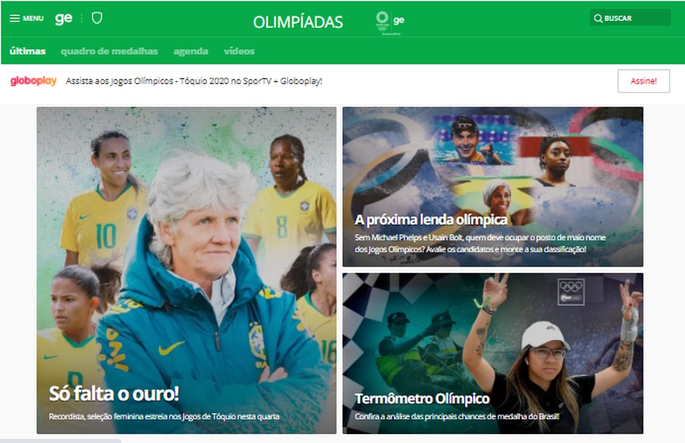 SporTV, Globoplay e mais: Como assistir às Olimpíadas ao vivo, online e de  graça · Notícias da TV