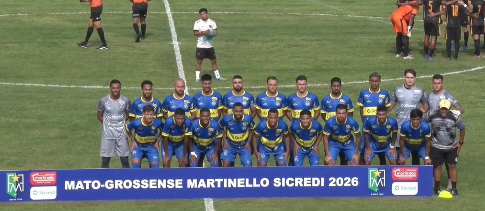 Nova Mutum em sua primeira partida em casa pelo Mato-grossense 2026 — Foto: FMF/TV