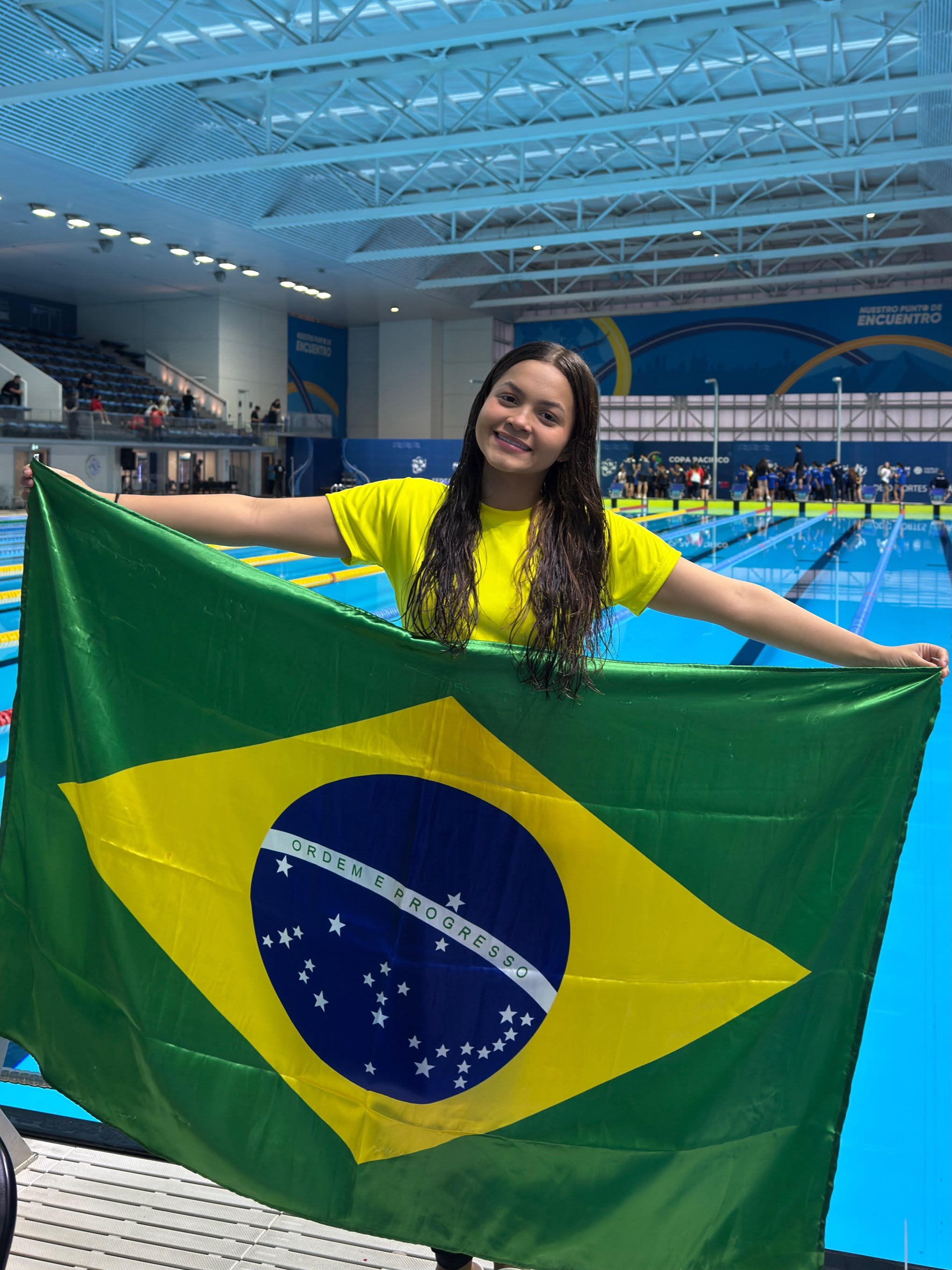 Nadadora amazonense bloqueia na 6ª colocação dos 1.500m livre da Copa Pacífico, no Chile
