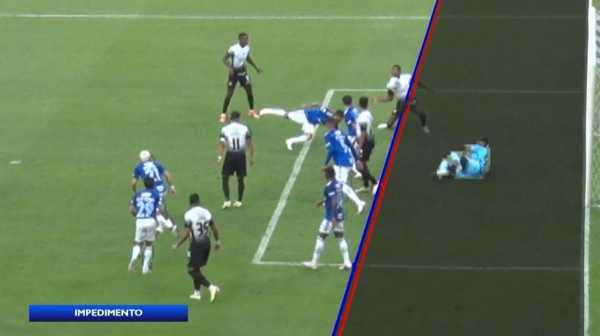 Cruzeiro x Corinthians: Gol do Timão anulado por impedimento após análise do VAR