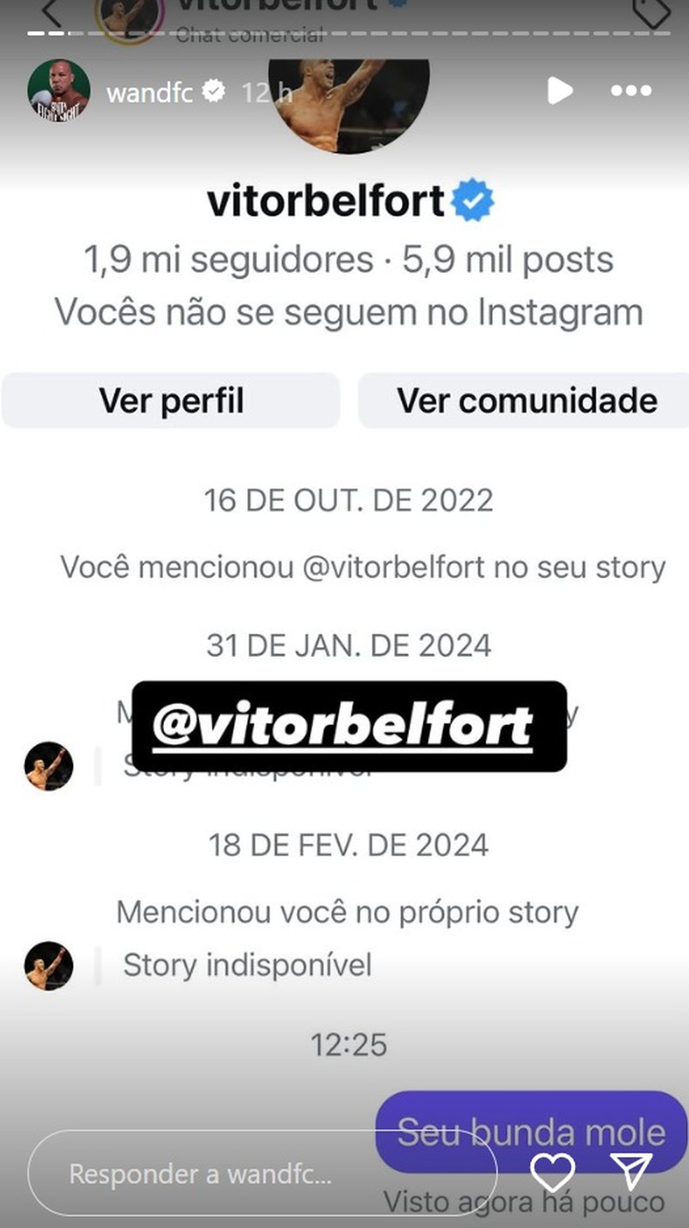 Wanderlei Silva provoca Belfort após rival sair da revanche por lesão: "Seu b**** mole"