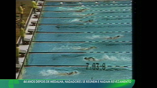44 anos depoisbrazino 777 cassinomedalha, nadadores se reúnem e nadam revezamento - Programa: Esporte Espetacular 