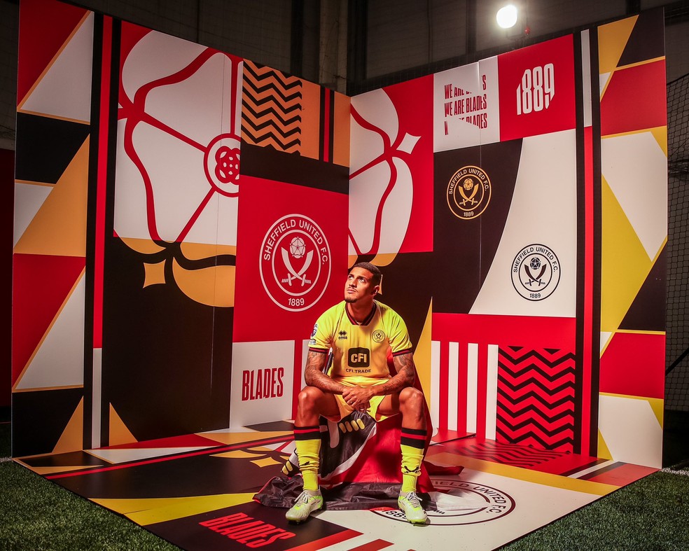 Vinicius Souza, ex-Flamengo, é reforço do Sheffield United — Foto: Divulgação/Sheffield United