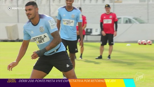 De olho no dérbi, Jeh é liberado para treinar com o elenco da Ponte - Programa: Globo Esporte - Campinas/Piracicaba 