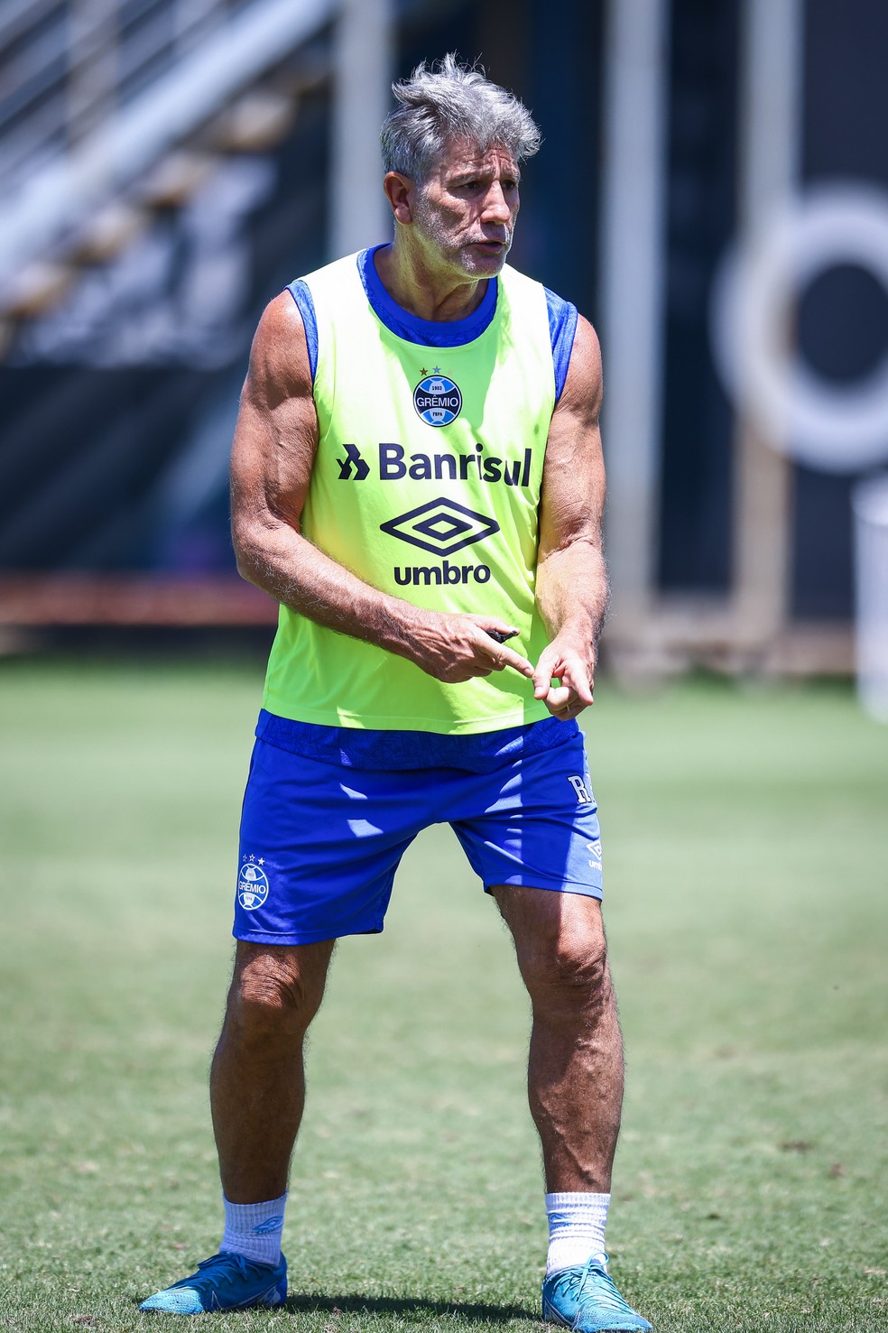 Renato em treino do Grêmio — Foto: Lucas Uebel/Grêmio
