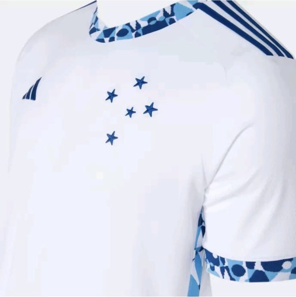 Camisa branca do Cruzeiro para 2024 — Foto: Reprodução/Redes sociais