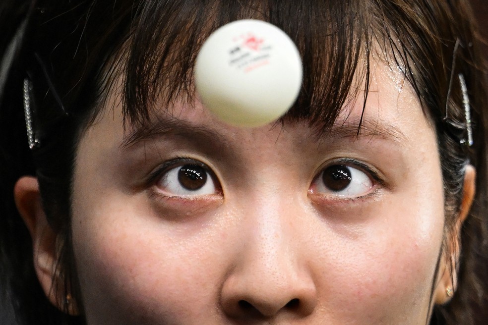 Mesatenista japonesa Miu Hirano — Foto: JUNG Yeon-je/AFP