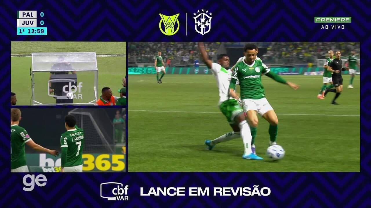 VAR corrige pênalti marcado para o Palmeiras após revisão rápida