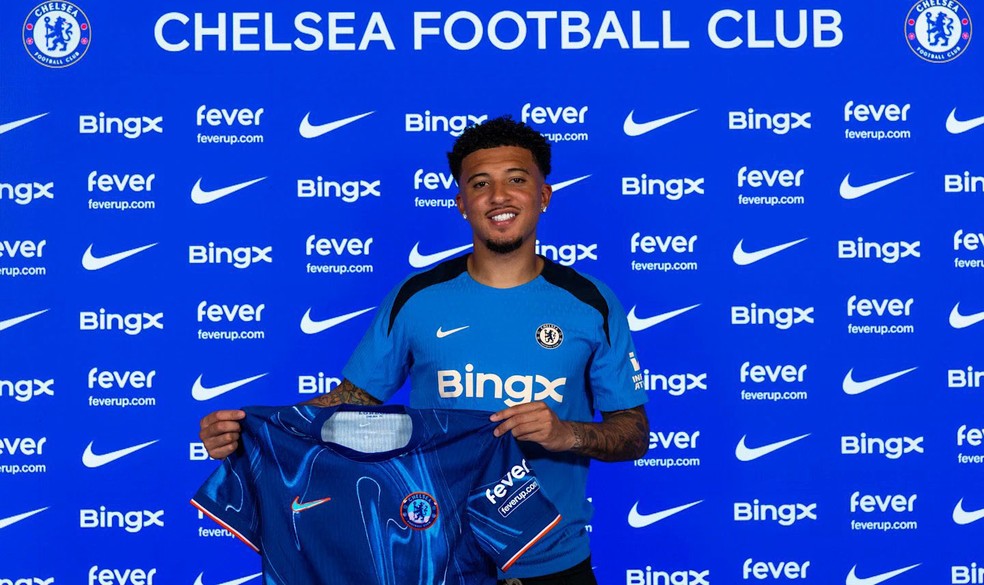 Sancho é anunciado como reforço do Chelsea — Foto: Divulgação