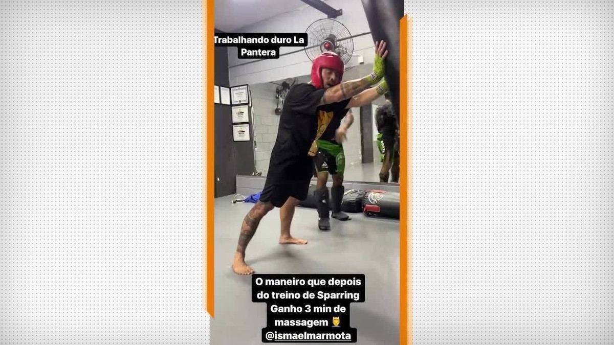 ExBBB Yuri Fernandes aguenta chutes na barriga em treino para encarar